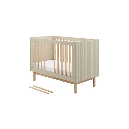 Łóżeczko Miloo 120x60 szampańskie z wyjmowanymi szczebelkami