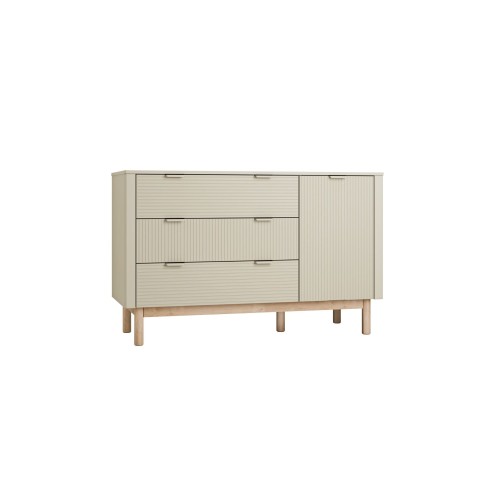 Komoda Miloo szampański z częścią zamykaną i szufladami