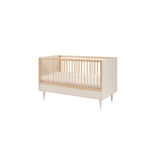 Łóżeczko dziecięce Petite 140×70 w kolorze szampańskim z funkcją tapczanika