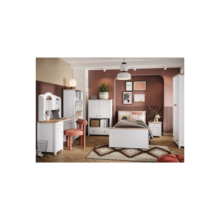Stylowy pokój nastolatki 16 lat – meble Story, róż i burgund