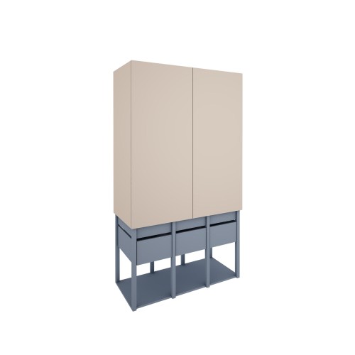 Szafa Tweens niebieska z beżowymi frontami