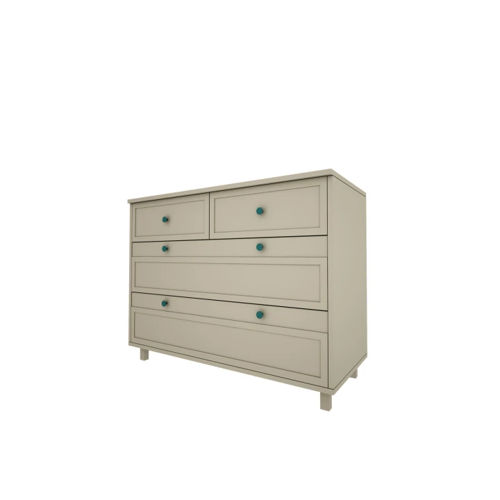 Komoda dziecięca Vintage eukaliptus w stylu vintage