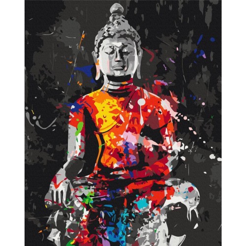 Obraz do samodzielnego malowania - Budda w kolorach