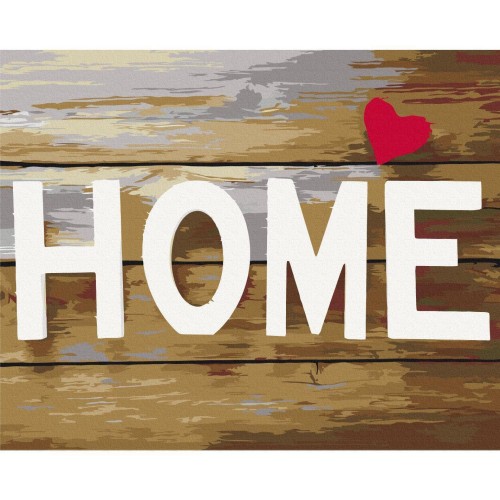 Obraz do samodzielnego malowania - Home z sercem