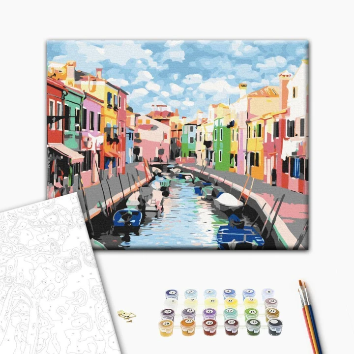 Obraz do samodzielnego malowania - Domy w Burano