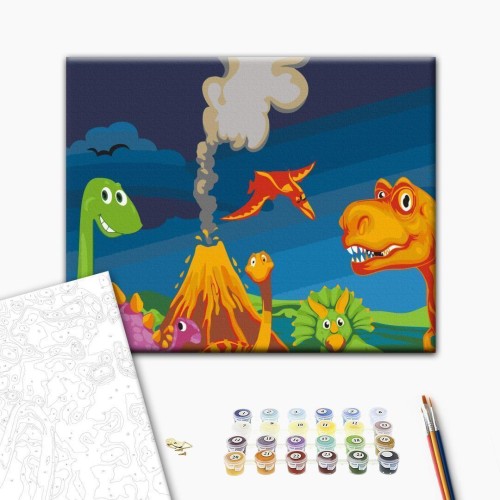 Obraz do samodzielnego malowania - Świat dinozaurów