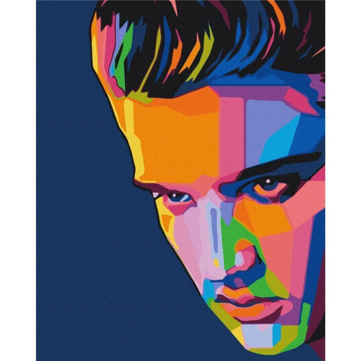Obraz do samodzielnego malowania - Kolorowy Elvis