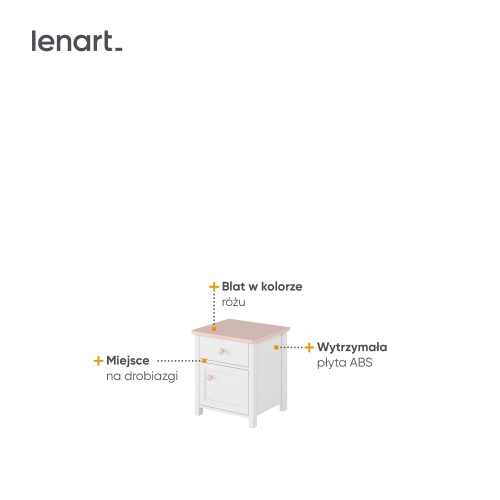 szafka nocna do pokoju dziewczynki Luna