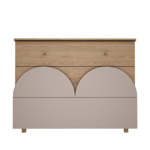 Komoda dziecięca Bloom z półkolistymi frontami i cichym domykiem