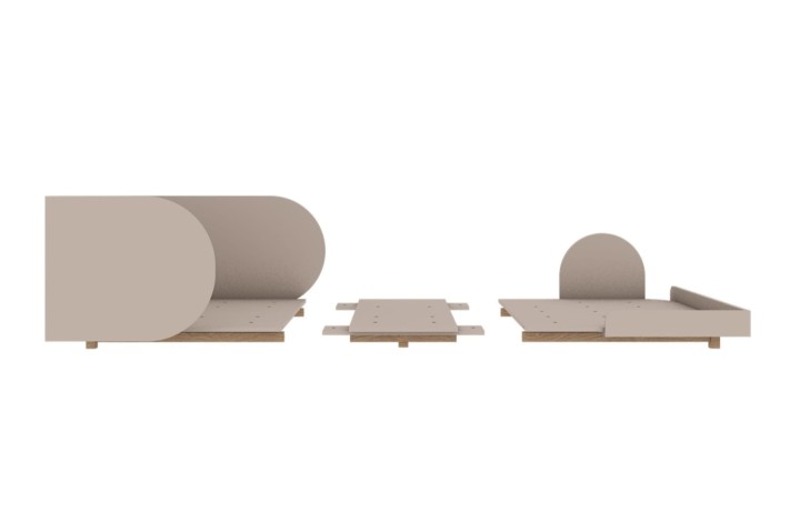 Elementy zestawu do powiększenia łóżka Bloom